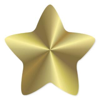 Modern Elegant Metallic Look Gold Blank Template Star Sticker