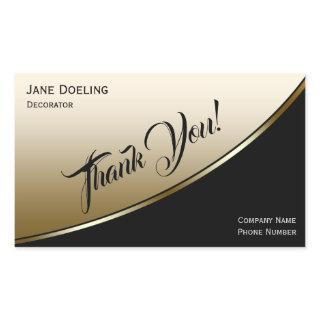 Modern Elegant Professional Highlight Black Gold Rectangular Sticker