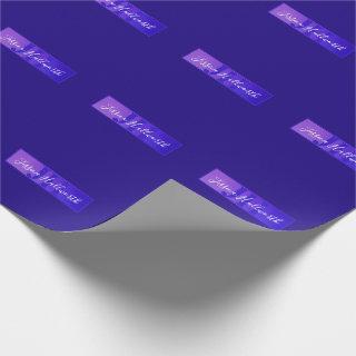 Modern Elegant Script Name & Monogram Ombre Purple