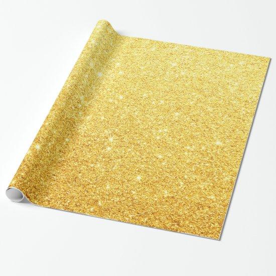 Modern Elegant Shiny Metallic Gold Glitter
