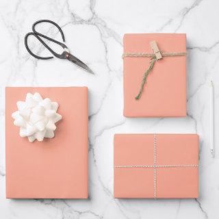 Modern Elegant Solid Color Apricot Matte Gift  Sheets