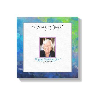 Modern elegant with your photo guest book canvas