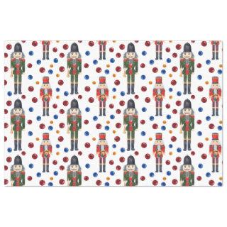 Modern Festive Christmas Nutcracker Tiled Tissue Paper