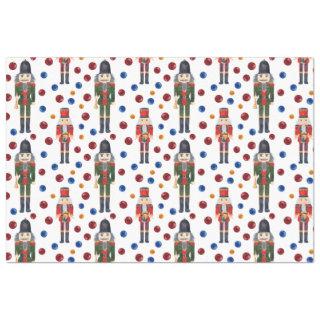 Modern Festive Christmas Nutcracker Tiled Tissue Paper