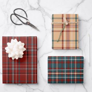 Modern Flannel Plaid Winter Holiday Christmas Gift  Sheets