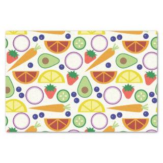 Modern Fruits and Vegetables Pattern Tissue Paper