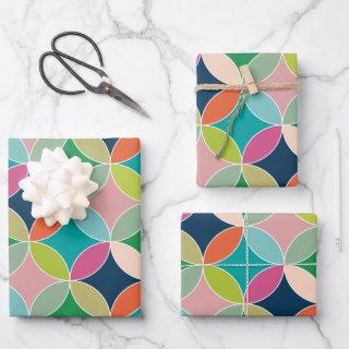 Modern Geometric Circles Multi-Colored  Sheets