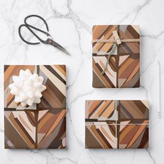 Modern Geometric Diamond Wood Pattern  Sheets