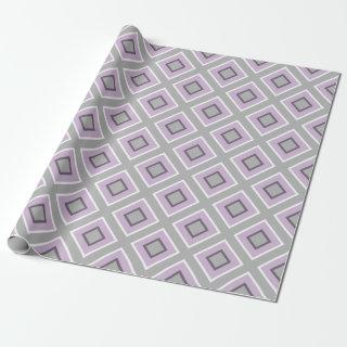 Modern Geometric Gray Lavender Purple Pattern