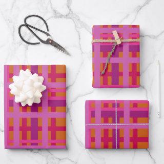 Modern Geometric Plaid Pattern in Purple   Sheets