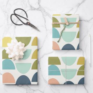 Modern Geometric Retro Arch Pattern Earthy Tones  Sheets