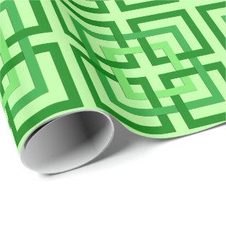 Modern Geometric Squares, Mint Green and Emerald