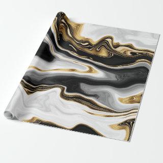 Modern Gold Marble Painting Aesthetic