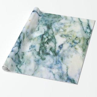Modern Gray Faux Marble Blue-Green Accent