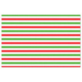 Modern Green Red White Stripes Christmas Tissue Paper
