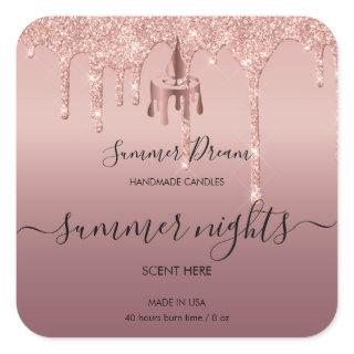 Modern Handmade Honey Wax Candle label