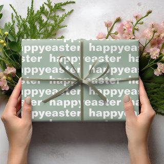 Modern Happy Easter Green And White Easter  Wrappi