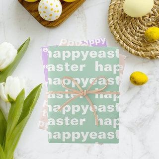 Modern Happy Easter Pattern Pastel  Sheets
