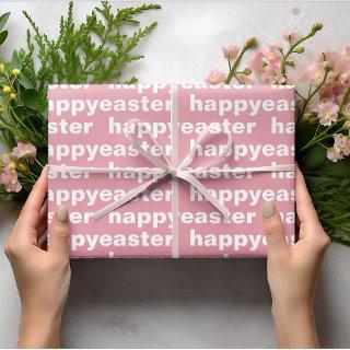 Modern Happy Easter Pink And White Easter