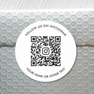 Modern Instagram QR Code Classic Round Sticker