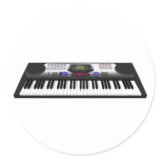 Modern Keyboard Synth: 3D Model: Classic Round Sticker