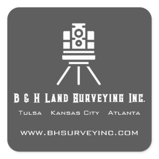Modern Land Surveyor Business   Square Sticker