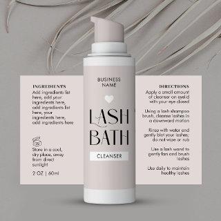 Modern Lash Bath Foam Cleanser Bottle Ingredients Rectangular Sticker
