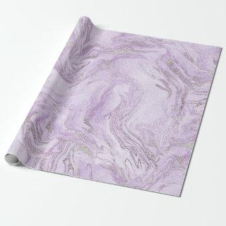 Modern Light Purple and Silver Marble Pattern