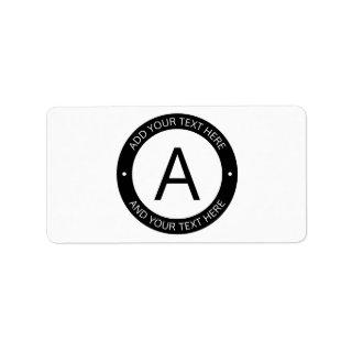 Modern Logo Style Monogram | Black & White Label
