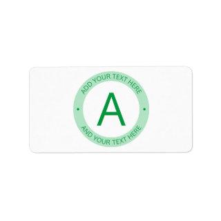 Modern Logo Style Monogram | Green & White Label