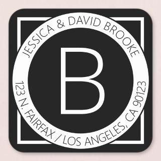 Modern Looking Return Address or Product Lable Square Sticker