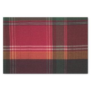 Modern Madras Plaid Square Pattern Caribbean  Tissue Paper