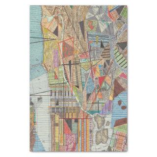Modern Map of New York I Tissue Paper