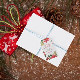 Modern Merry and Christmas Script  Gift Tags