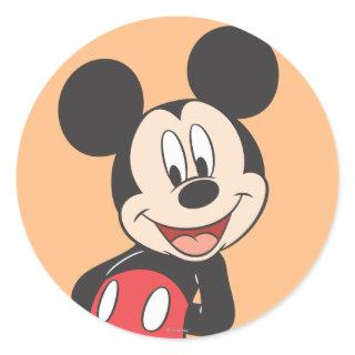 Modern Mickey | Hands behind Back Classic Round Sticker