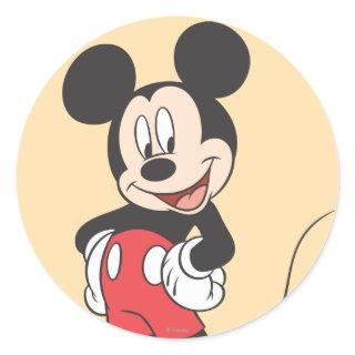 Modern Mickey | Side Hands on Hips Classic Round Sticker