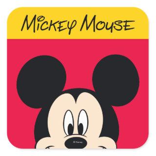 Modern Mickey | Smiling Head Square Sticker