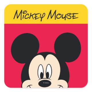 Modern Mickey | Smiling Head Square Sticker