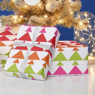 Modern Mini Christmas Trees Geometric Pattern
