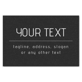 Modern Minimal Business Name & other Info | Black Tissue Paper