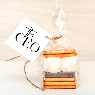 Modern Minimal The CEO Black Favor Tags