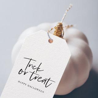 Modern Minimal Trick And Treat | Happy Halloween Gift Tags
