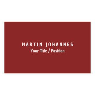Modern Minimalist Plain Elegant Deep Red Rectangular Sticker