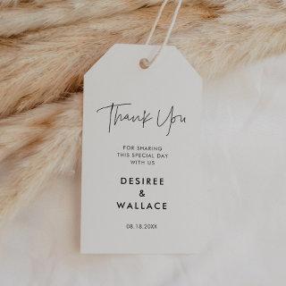 Modern minimalist wedding favor gift tags