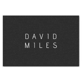Modern Minimalistic Editable Name | Black & White Tissue Paper