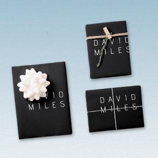 Modern Minimalistic Editable Name | Black & White  Sheets