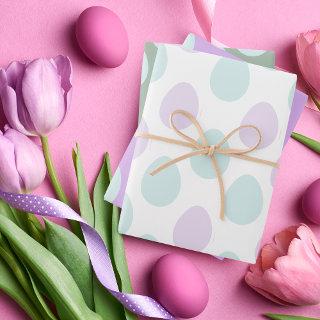 Modern Mint & Purple Pastel Eggs Pattern | Easter   Sheets