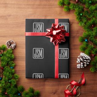 Modern Monogrammed Initials | Black & White