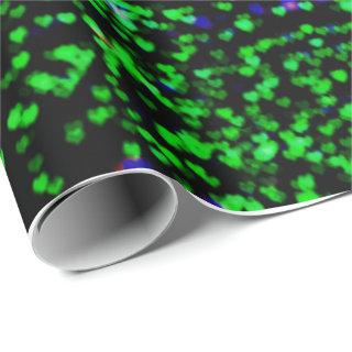 Modern neon green hearts bokeh Christmas lights