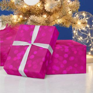 Modern neon magenta pink bokeh Christmas lights